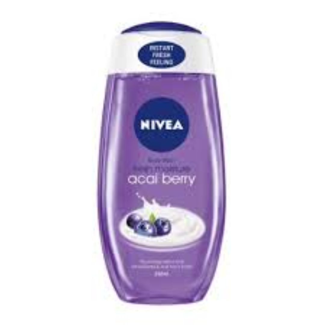 NIVEA BATH SHOWER GEL(FRESH MOISTURE ACAI BERRY) 250ML